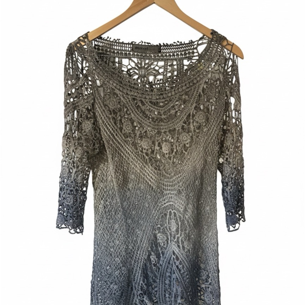 Chic Gray Lace Dress